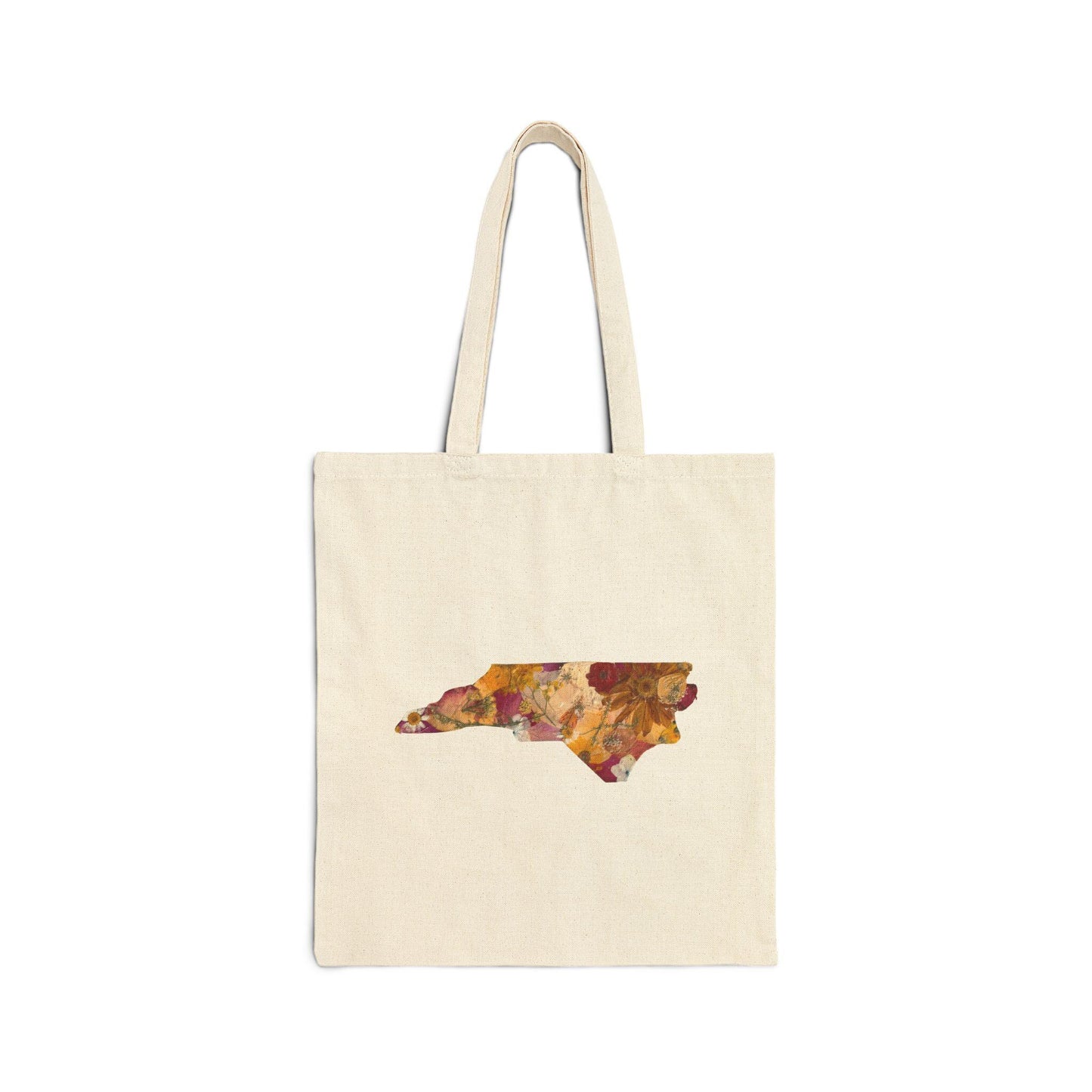 NC Floral Canvas Tote Bag