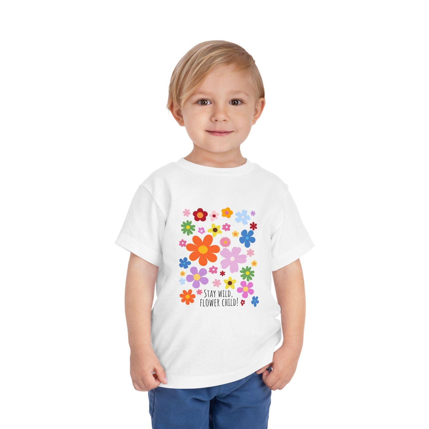 Stay Wild Flower Child Toddler Tee: Floral Spring Outfit