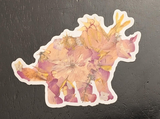 Triceratops Blooms Sticker