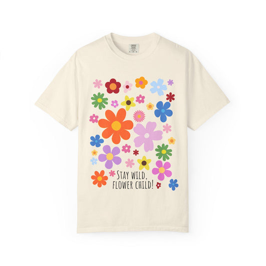 Stay Wild Flower Child T-Shirt: Unisex Boho Floral Tee