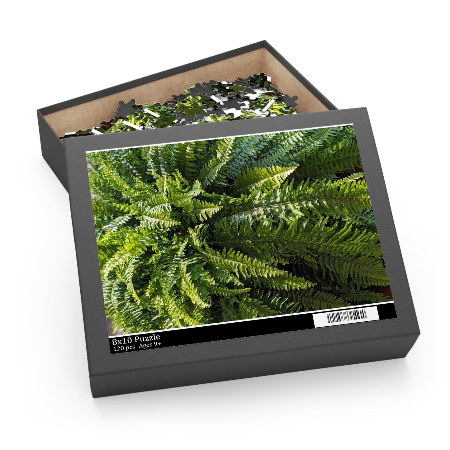 Fern Fronds Jigsaw Puzzle — Lush Green Botanical 120/252/500-Piece Puzzle
