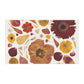 Autumn Pressed Flowers Tea Towel — Rustic Fall Floral Kitchen Linen