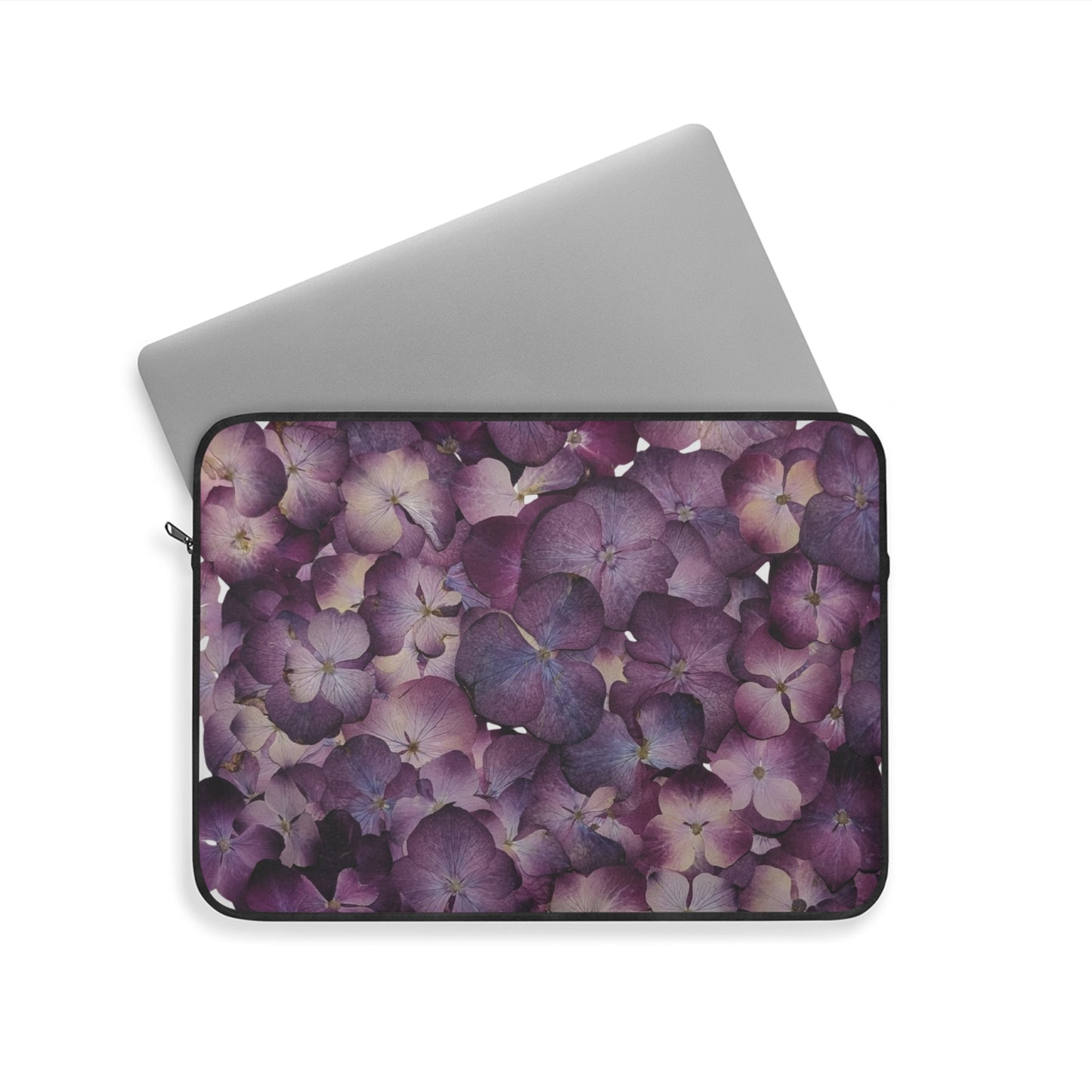 Purple Hydrangea Laptop Sleeve — Floral Protective Case for MacBook & Laptops