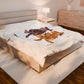 Floral Cats Velveteen Plush Blanket – Cozy Floral Kitties Throw