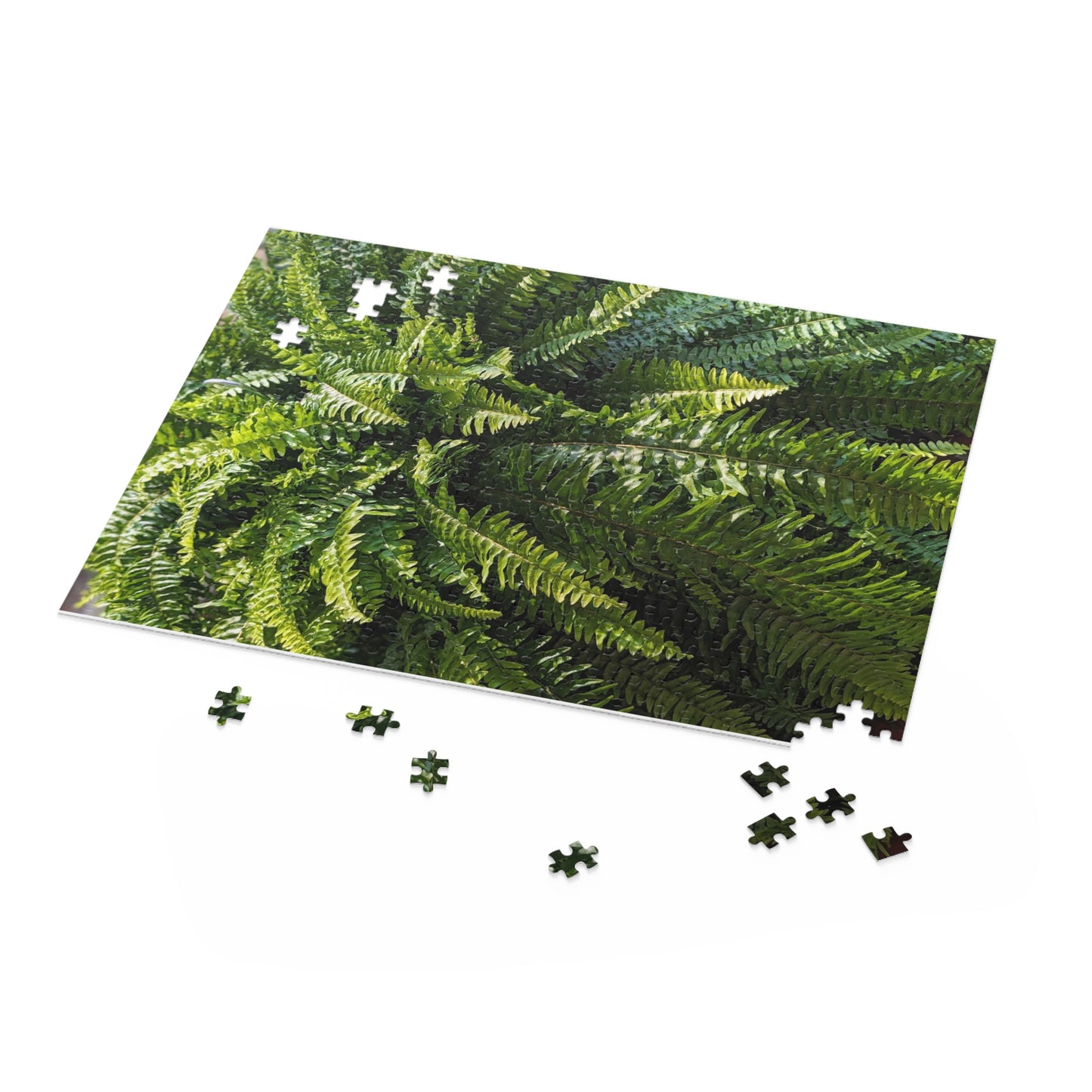 Fern Fronds Jigsaw Puzzle — Lush Green Botanical 120/252/500-Piece Puzzle