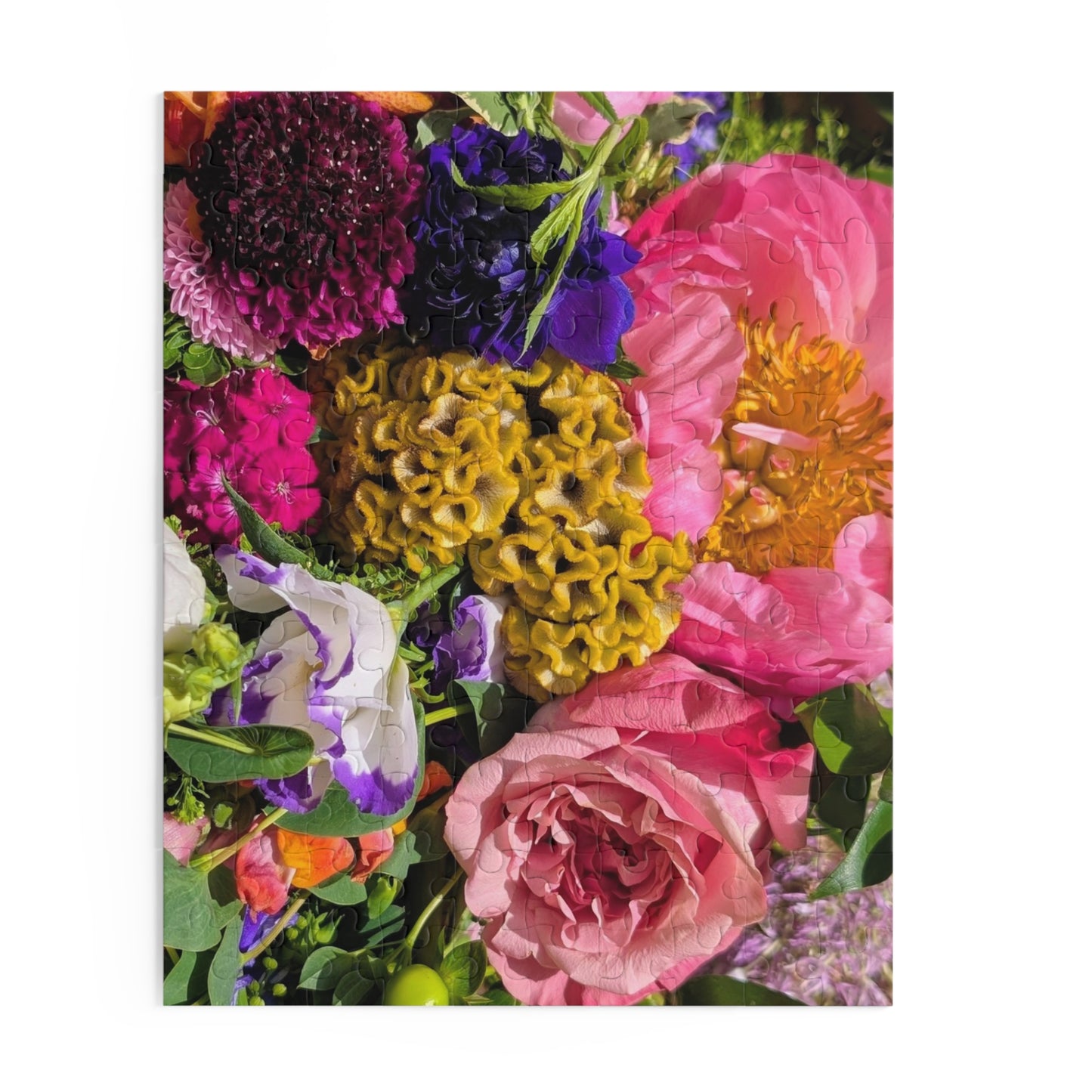 Floral Bouquet Jigsaw Puzzle — Vibrant Garden 120/252/500-Piece Puzzle
