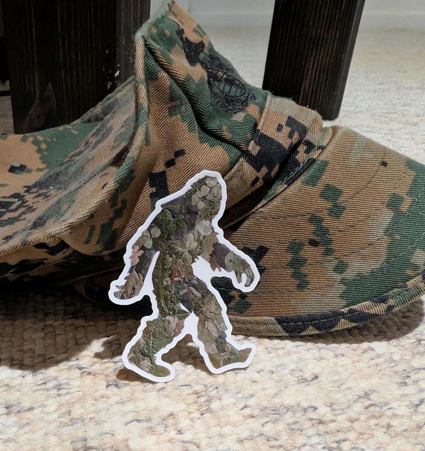 Bigfoot in Bloom with Pressed Flowers - Sassy Sasquatch Sticker