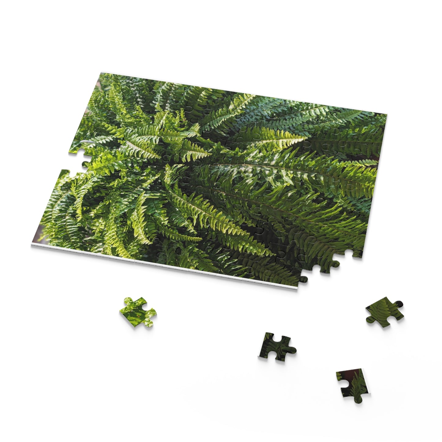Fern Fronds Jigsaw Puzzle — Lush Green Botanical 120/252/500-Piece Puzzle