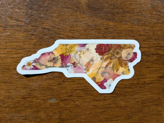 Embrace the Beauty of NC - NC Floral Print Sticker