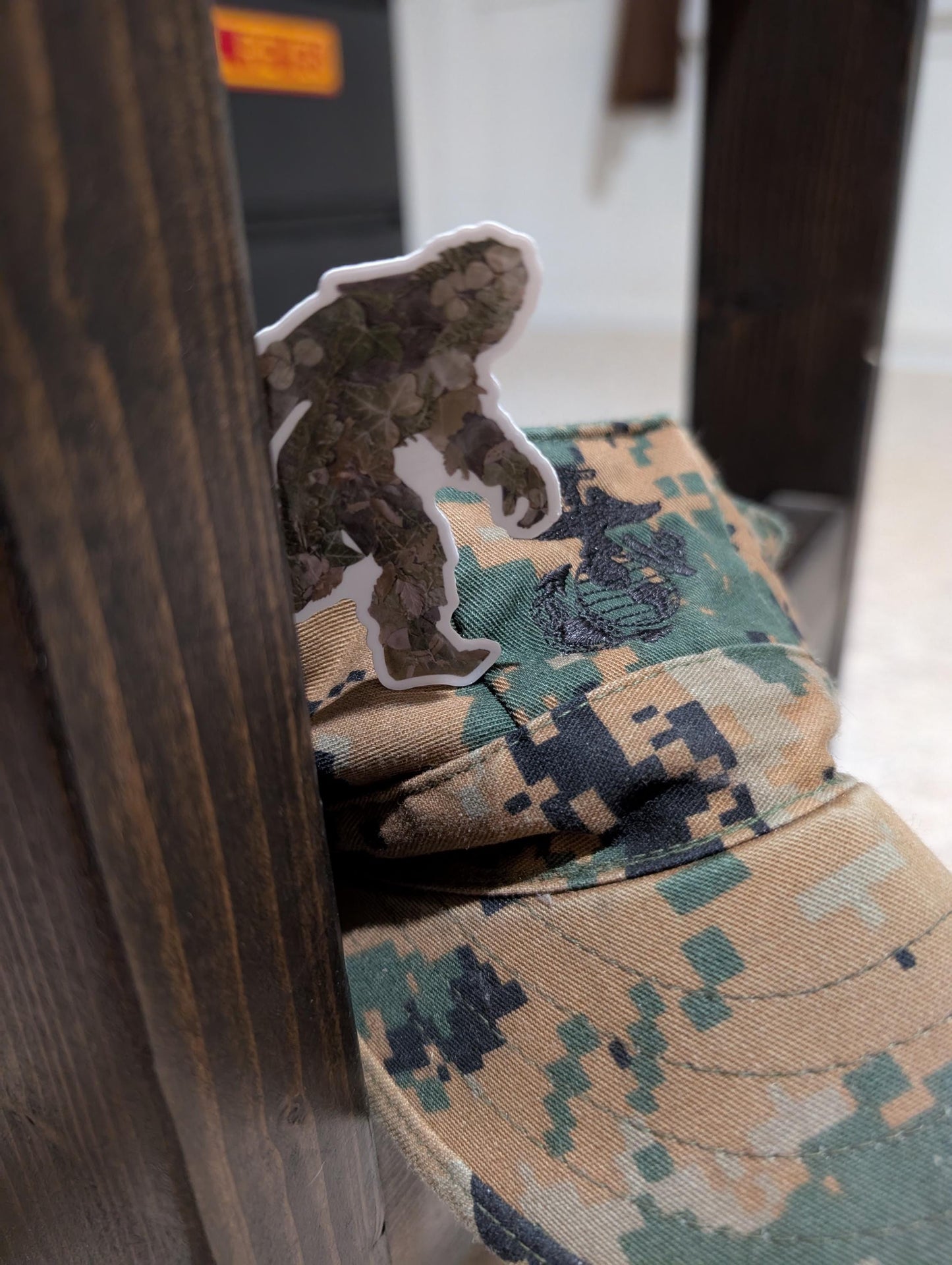 Bigfoot in Bloom with Pressed Flowers - Sassy Sasquatch Sticker