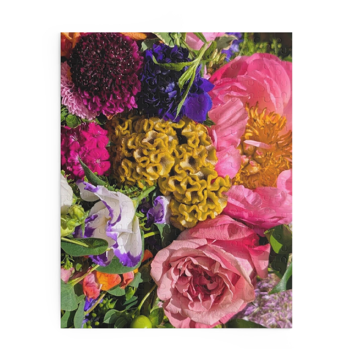 Floral Bouquet Jigsaw Puzzle — Vibrant Garden 120/252/500-Piece Puzzle