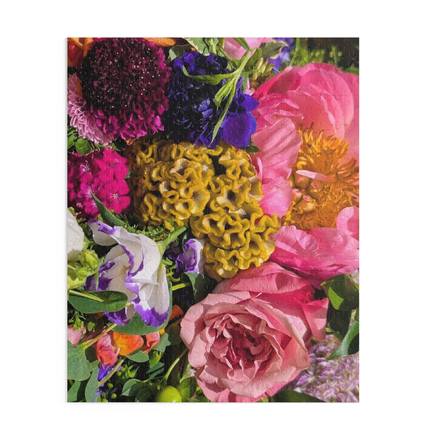 Floral Bouquet Jigsaw Puzzle — Vibrant Garden 120/252/500-Piece Puzzle