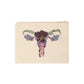 Floral Uterus Botanical Design Accessory Zipper Pouch | Feminist Reproductive Health & Makeup Bag