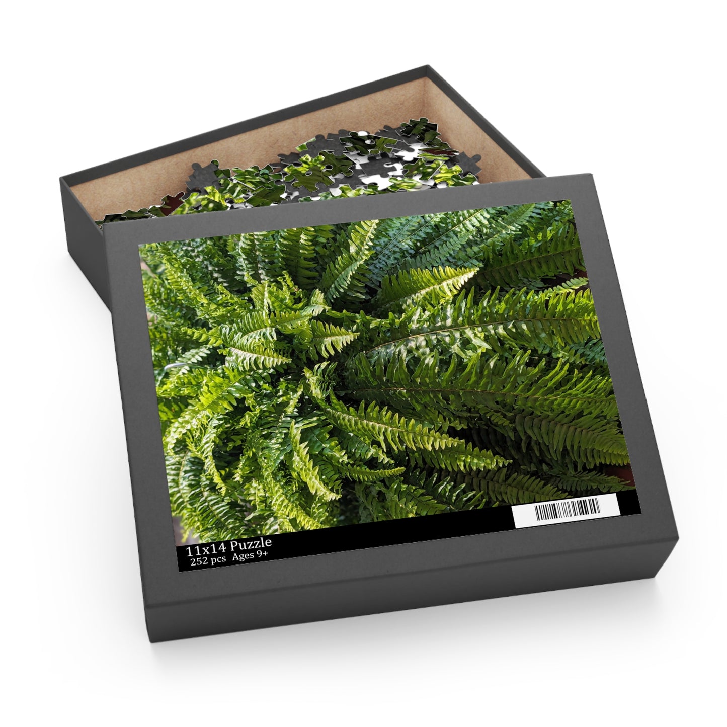 Fern Fronds Jigsaw Puzzle — Lush Green Botanical 120/252/500-Piece Puzzle