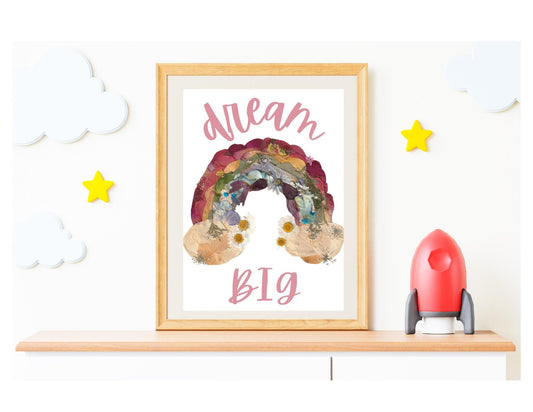 Rainbow Pressed Flower Art