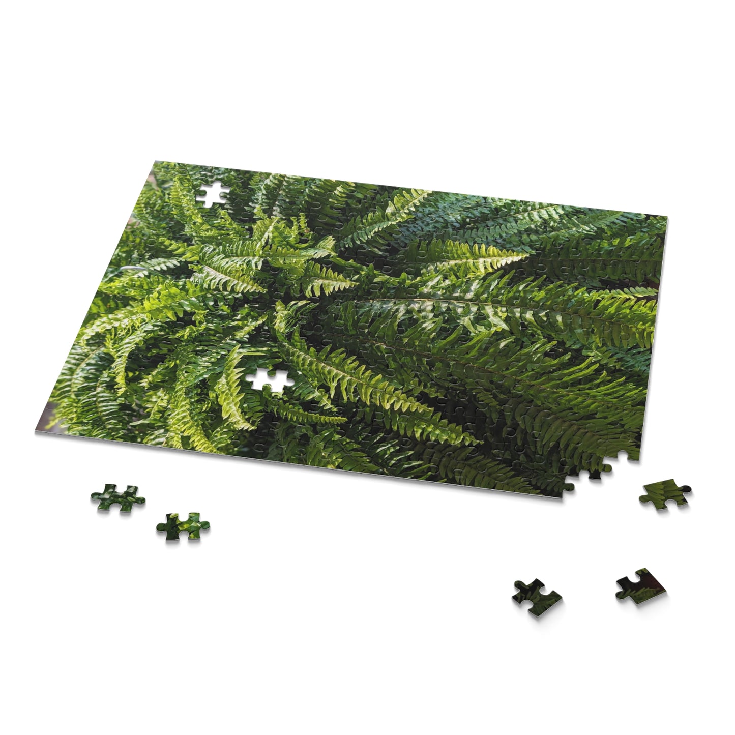 Fern Fronds Jigsaw Puzzle — Lush Green Botanical 120/252/500-Piece Puzzle