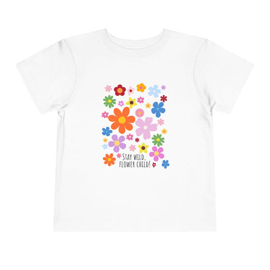 Stay Wild Flower Child Toddler Tee: Floral Spring Outfit