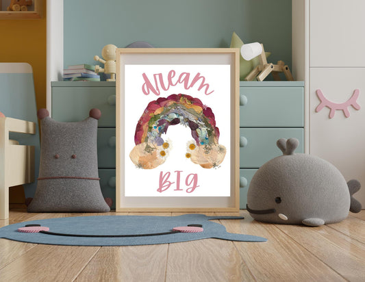 Rainbow Pressed Flower Art