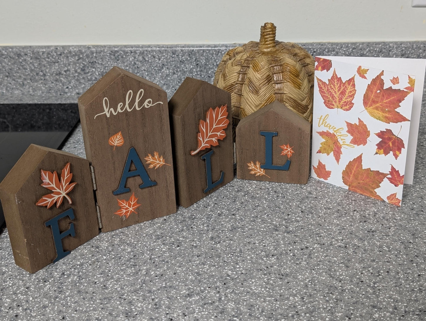 Thankful Pressed Leaf Card | Autumn Greeting Card | Blank Inside | Holiday Thankful Card